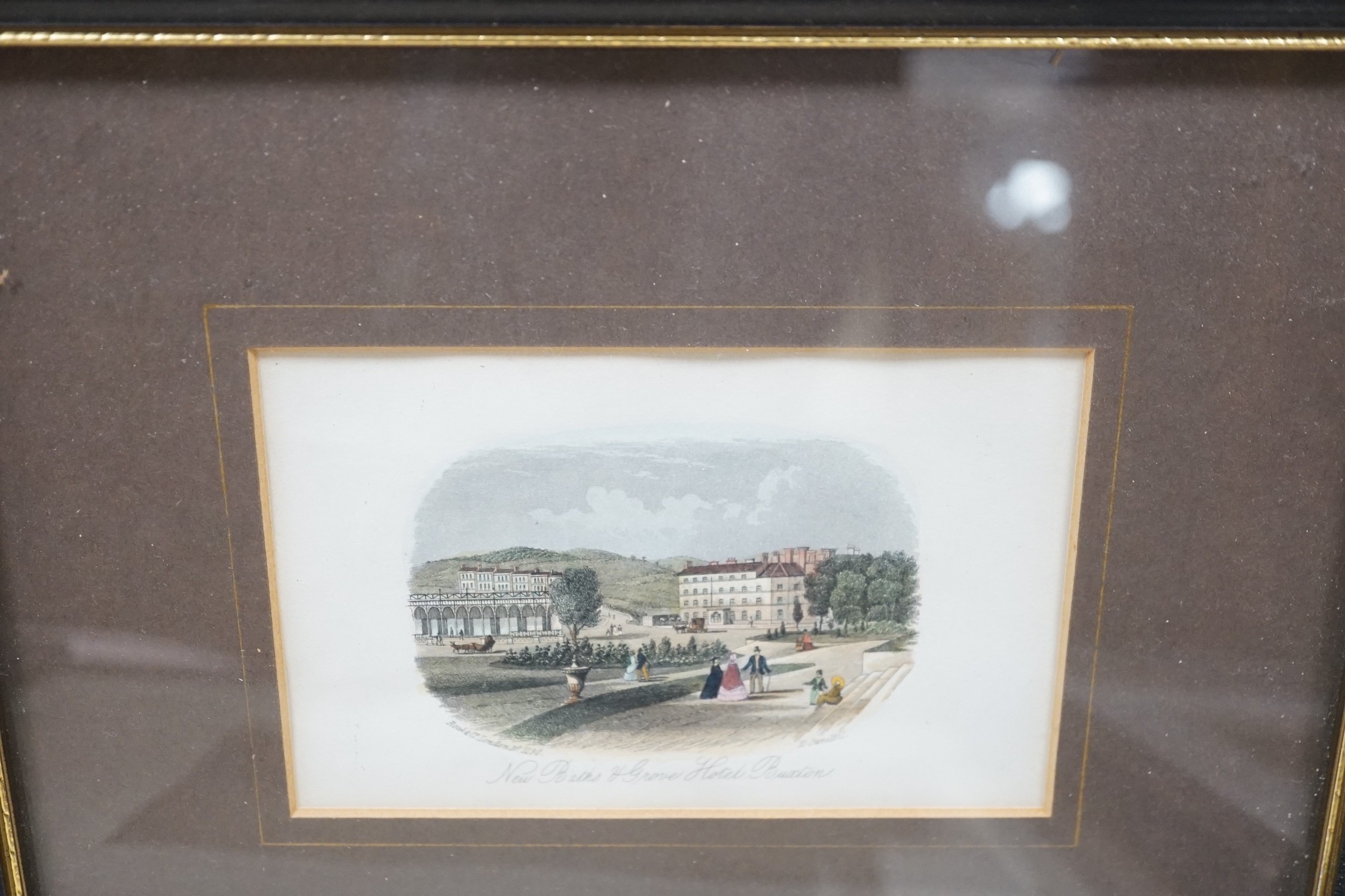 A group of assorted 19th century and later coloured engravings and other prints of Views in an and around Brighton and Lewes, largest 36 x 45cm